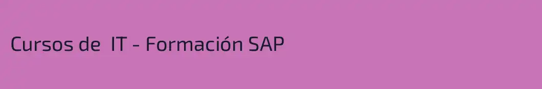 Cursos de  IT - Formación SAP